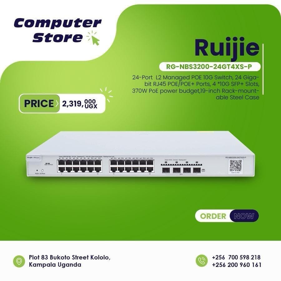 24 port poe 10 g switch