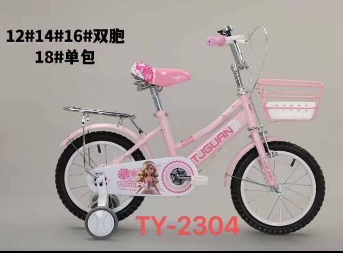 pink children’s bicycle