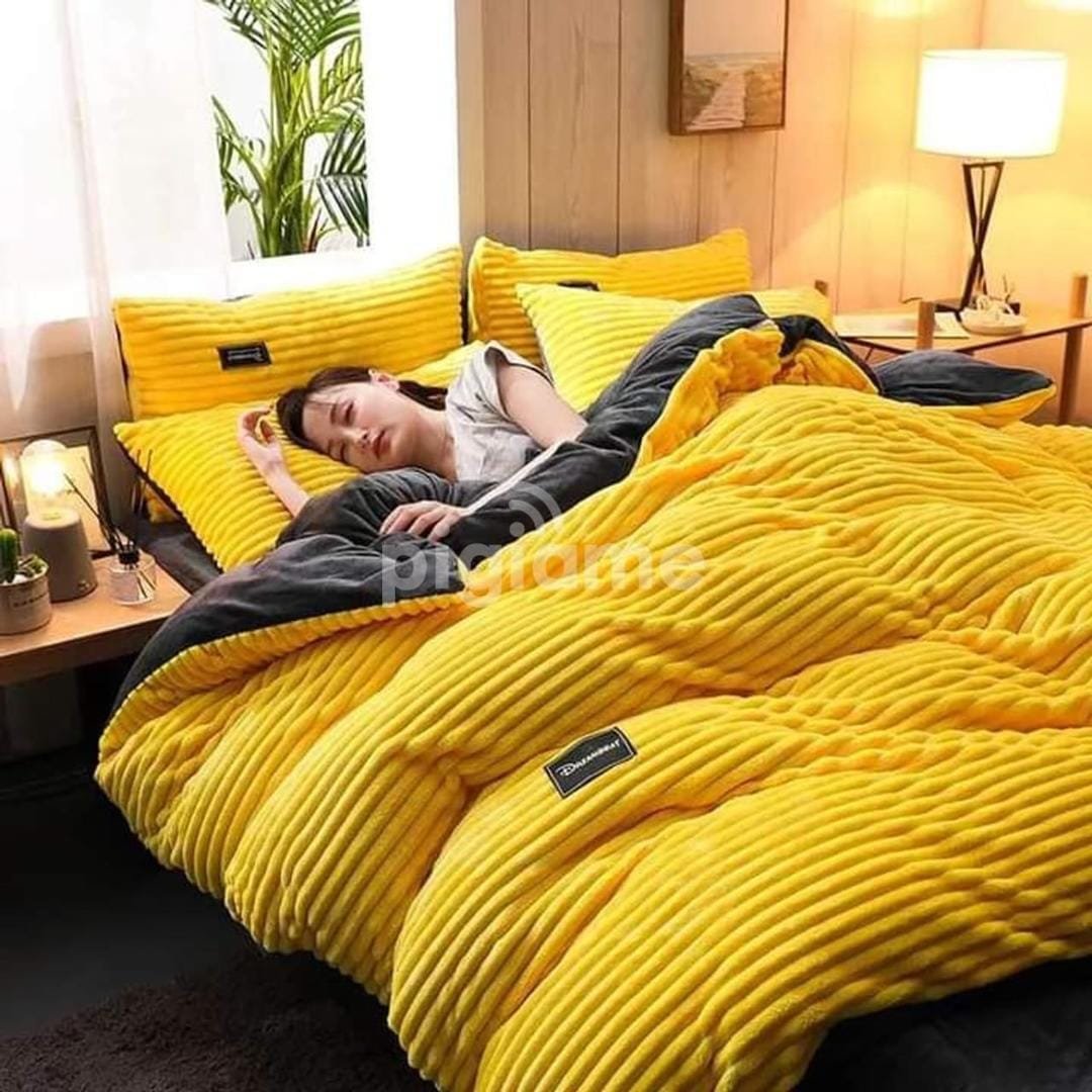 yellow duvet