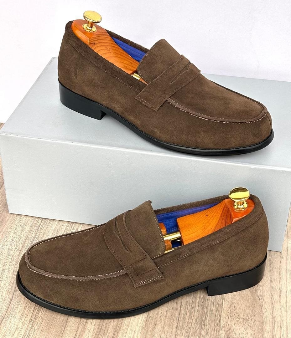 Grenson Jago men’s brown suede leather loafers