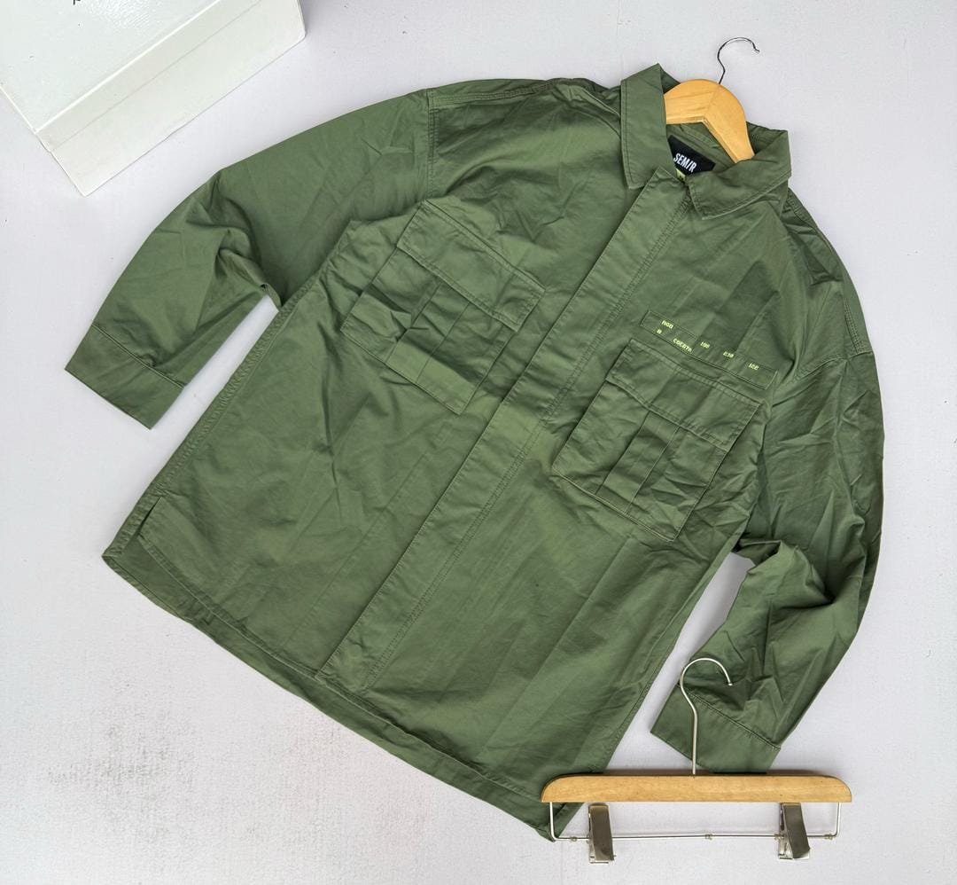 SEMIR brand, long-sleeved military-style shirt