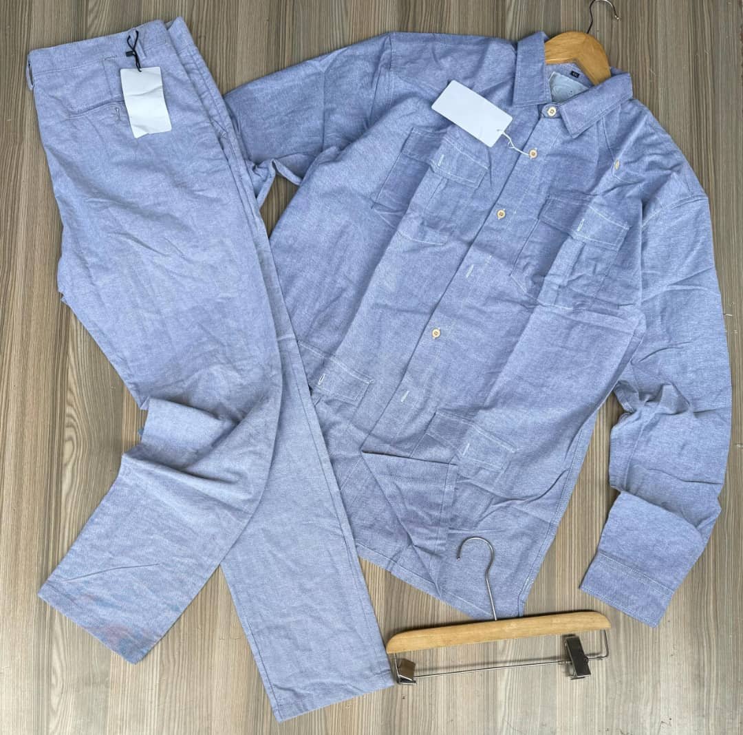 light blue chambray workwear