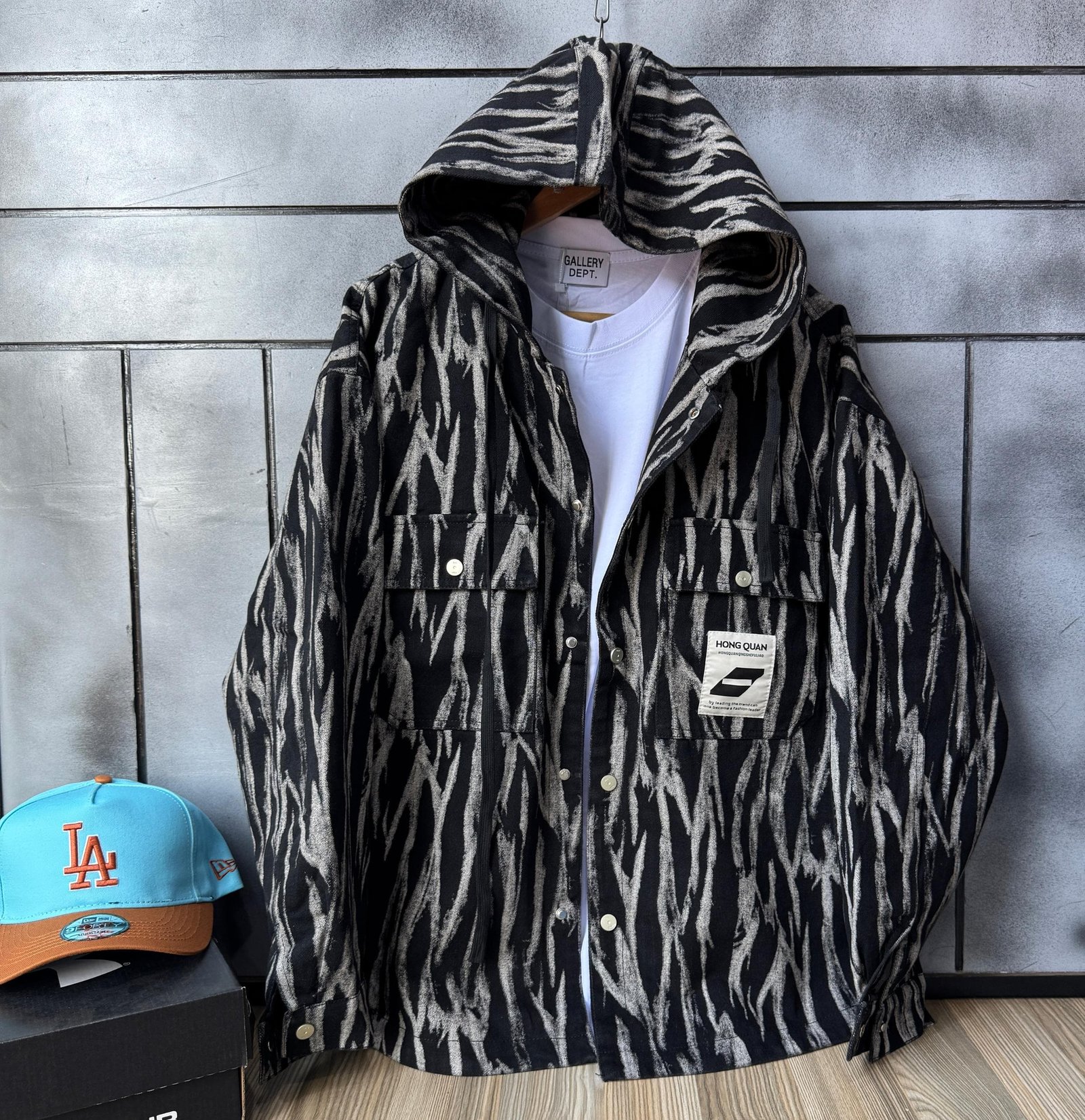hooded shirt jacket