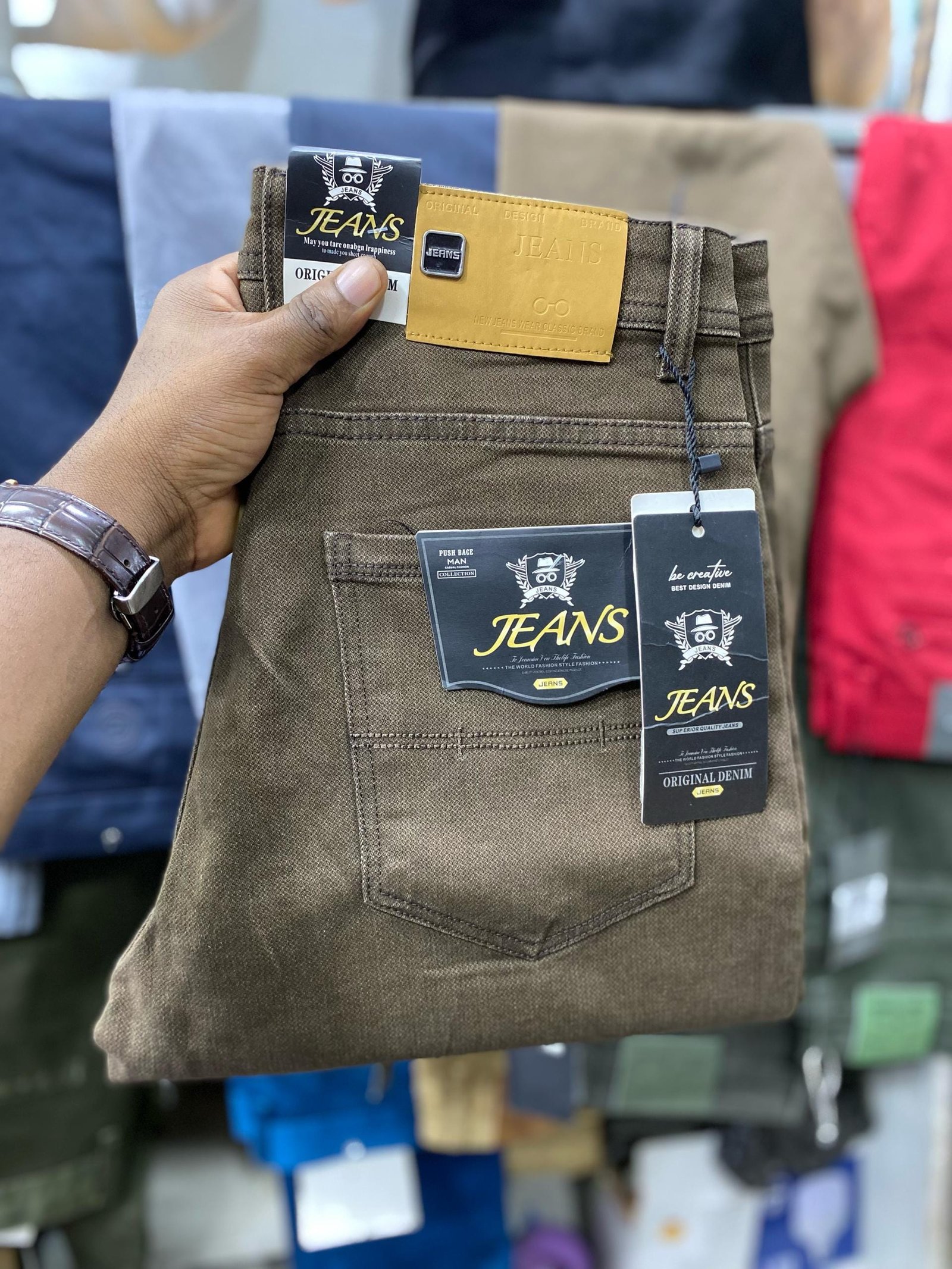 brown “Original Denim” jeans