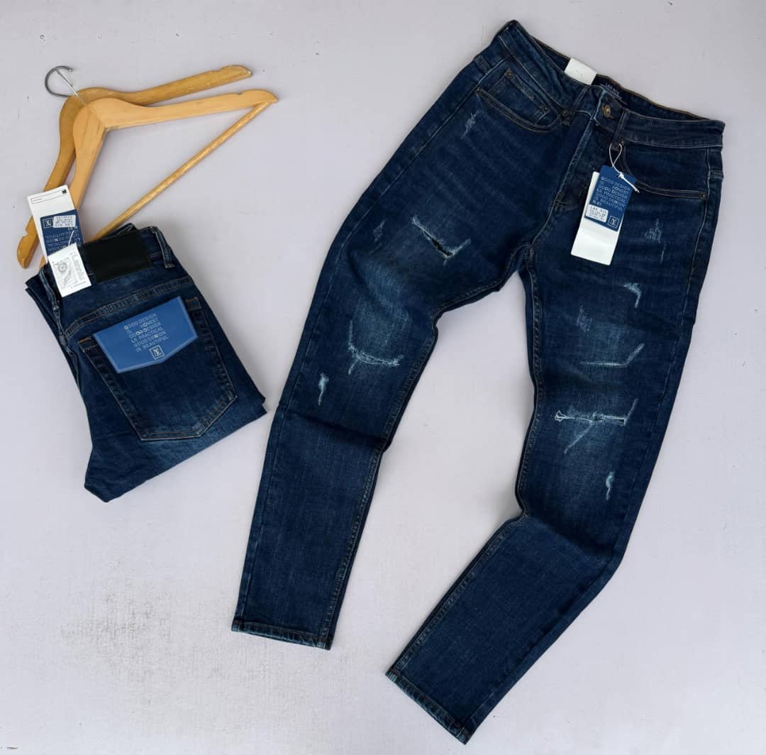 dark blue denim jeans