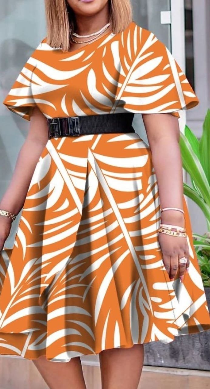 women’s plus-size midi dress with a crew neck