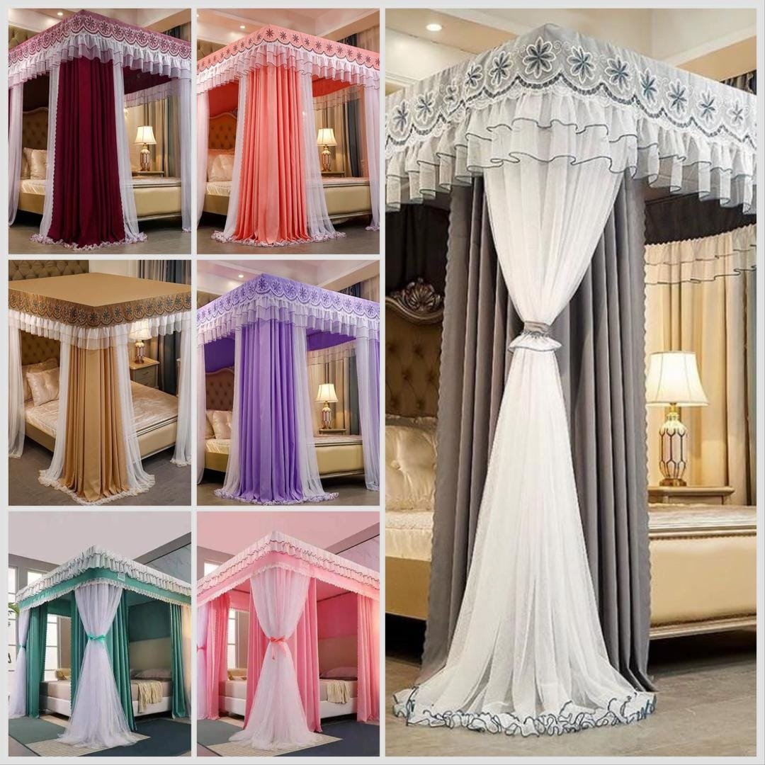 a mosquito net designed for beds,