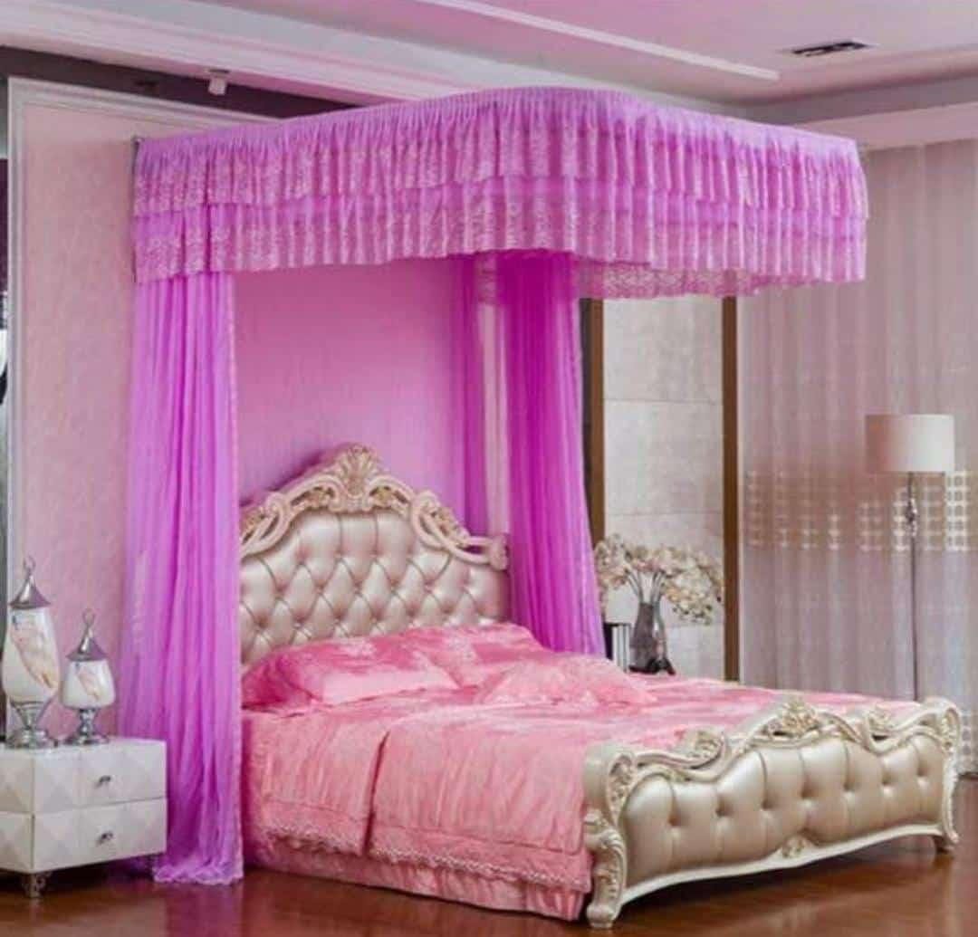 luxurious double-layer blackout bed canopy