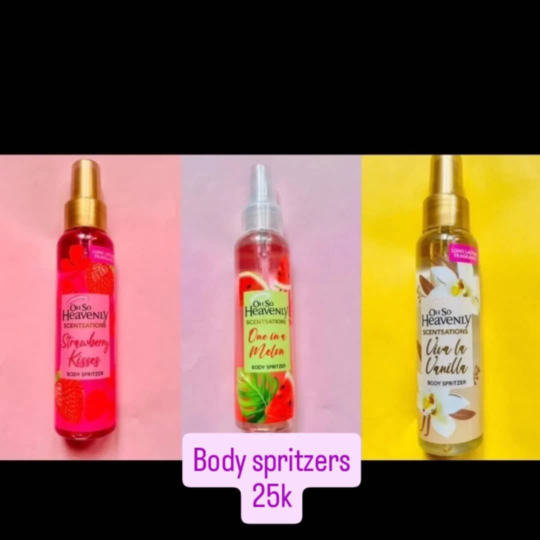 Oh So Heavenly body spritzers: Strawberry Kisses, One in a Melon, and Viva la Vanilla