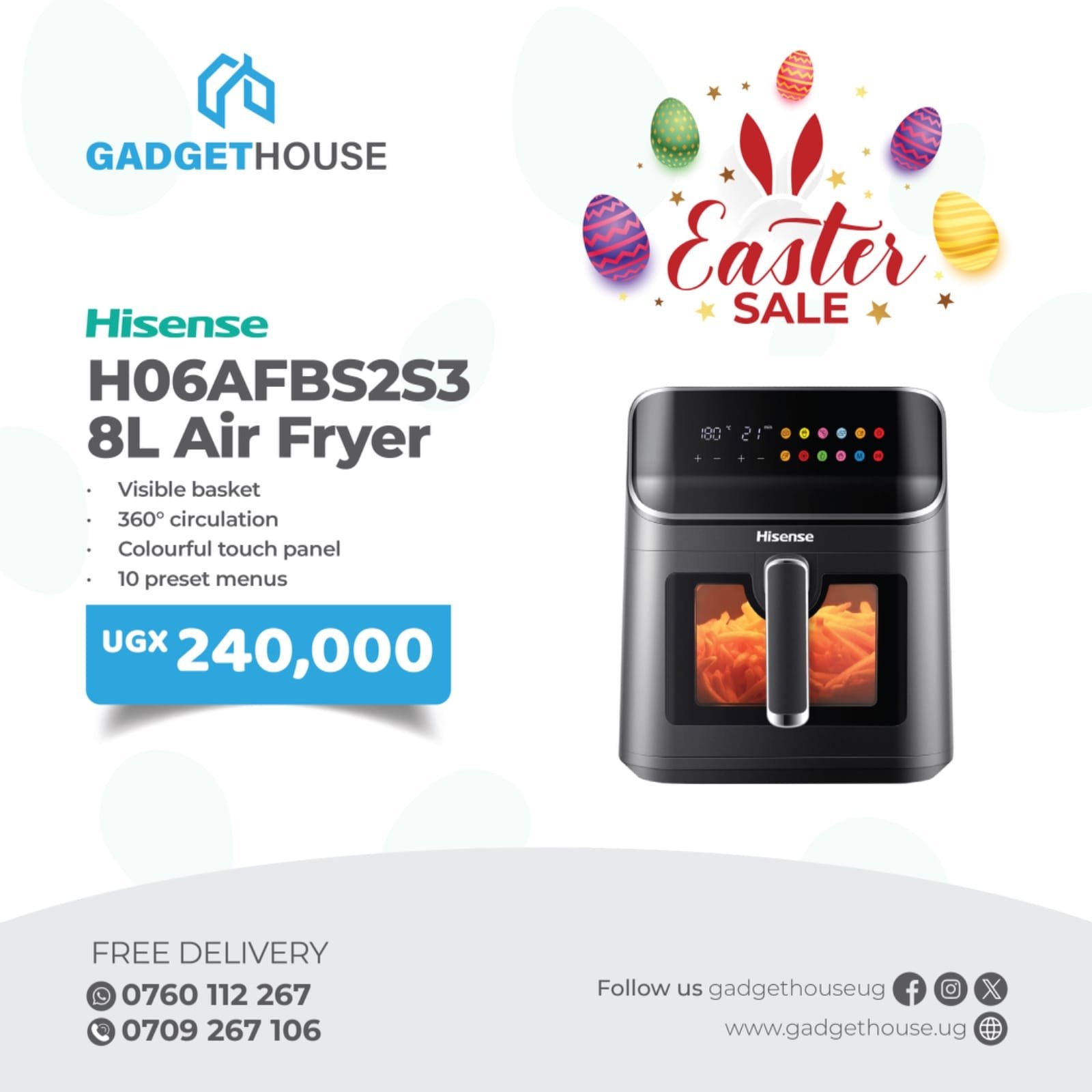 Hisense H06AFBS2S3 8L Air Fryer