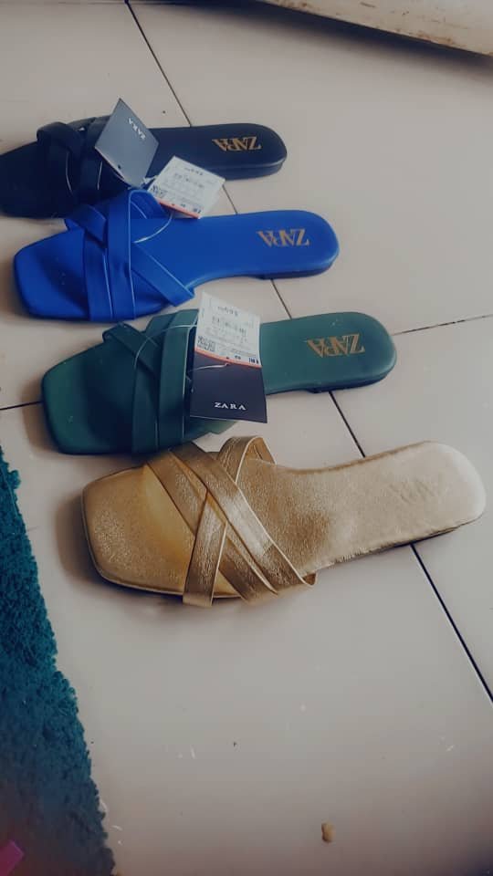 ZARA brand flip-flops,