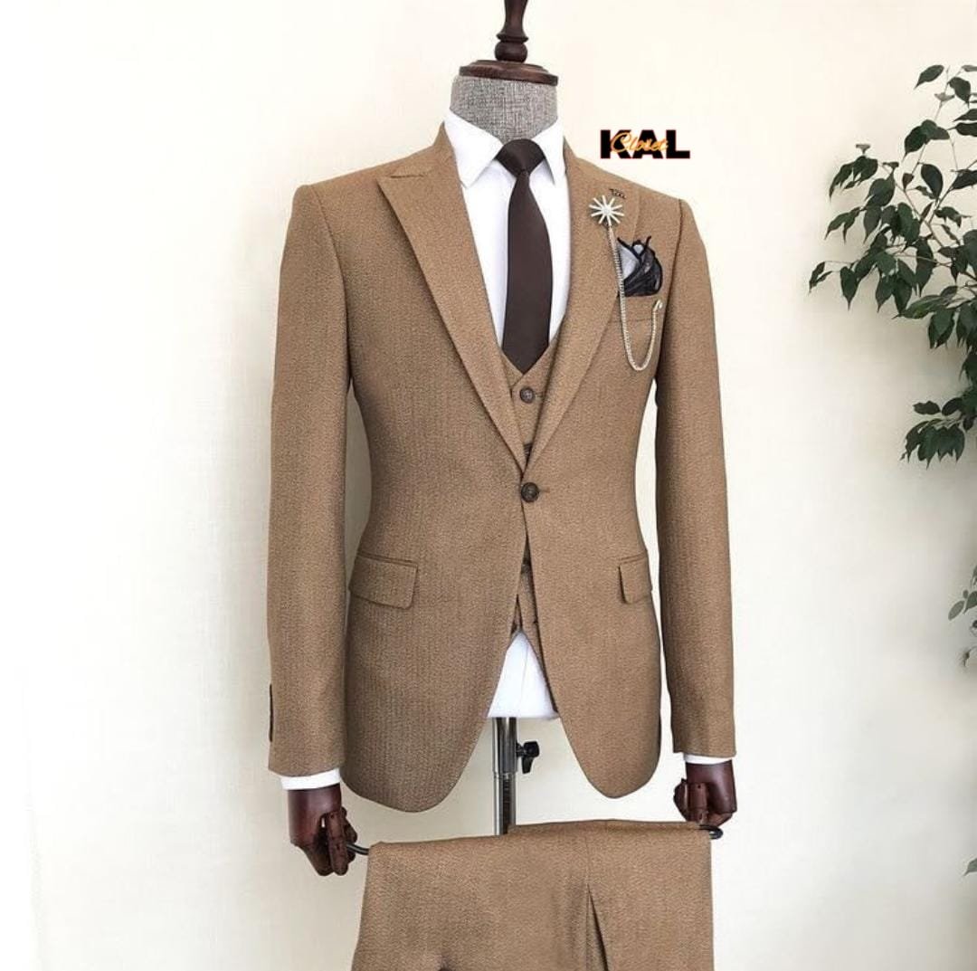 men’s tailored three-piece suit