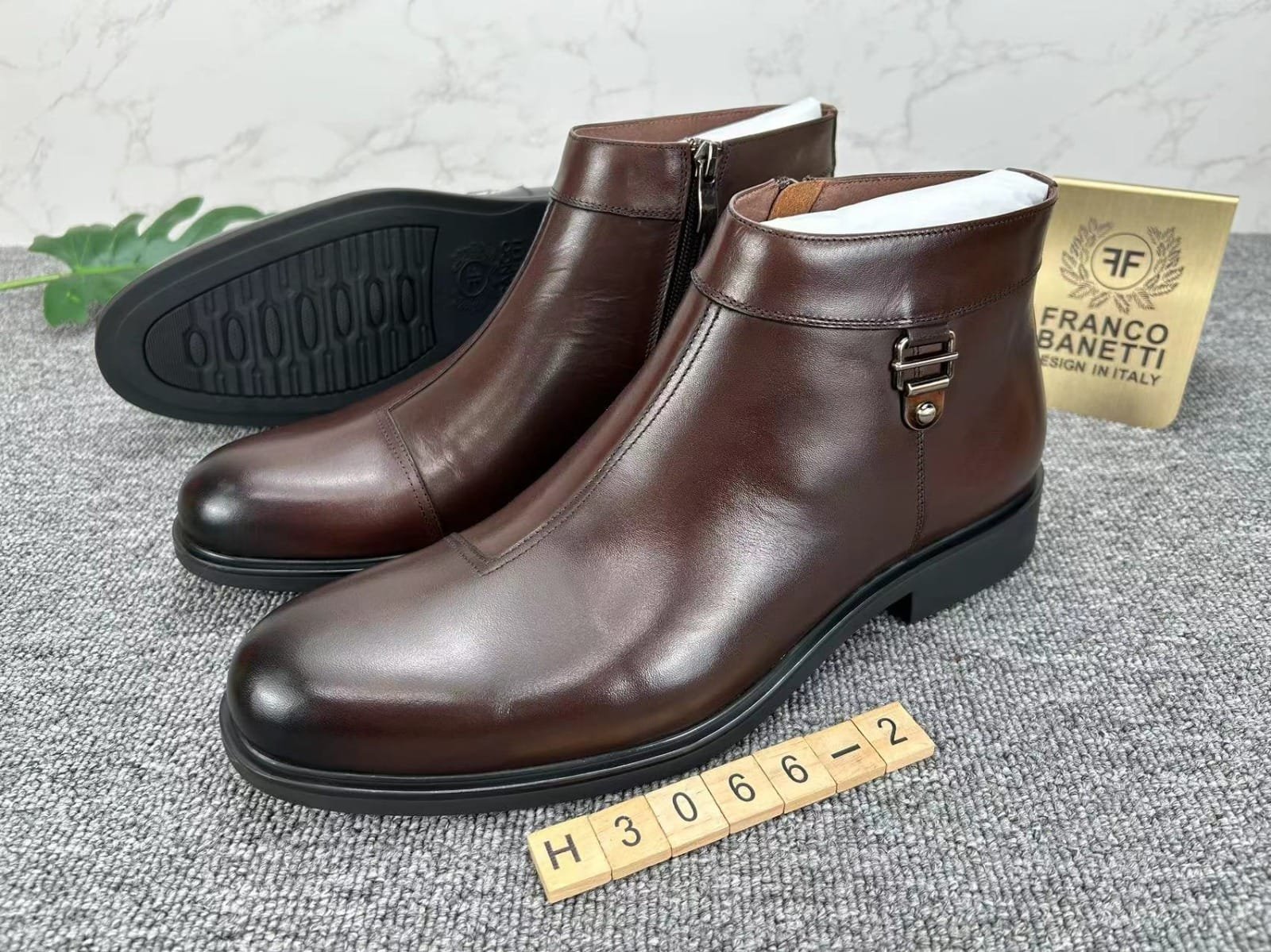 Franco Banetti black leather ankle boots