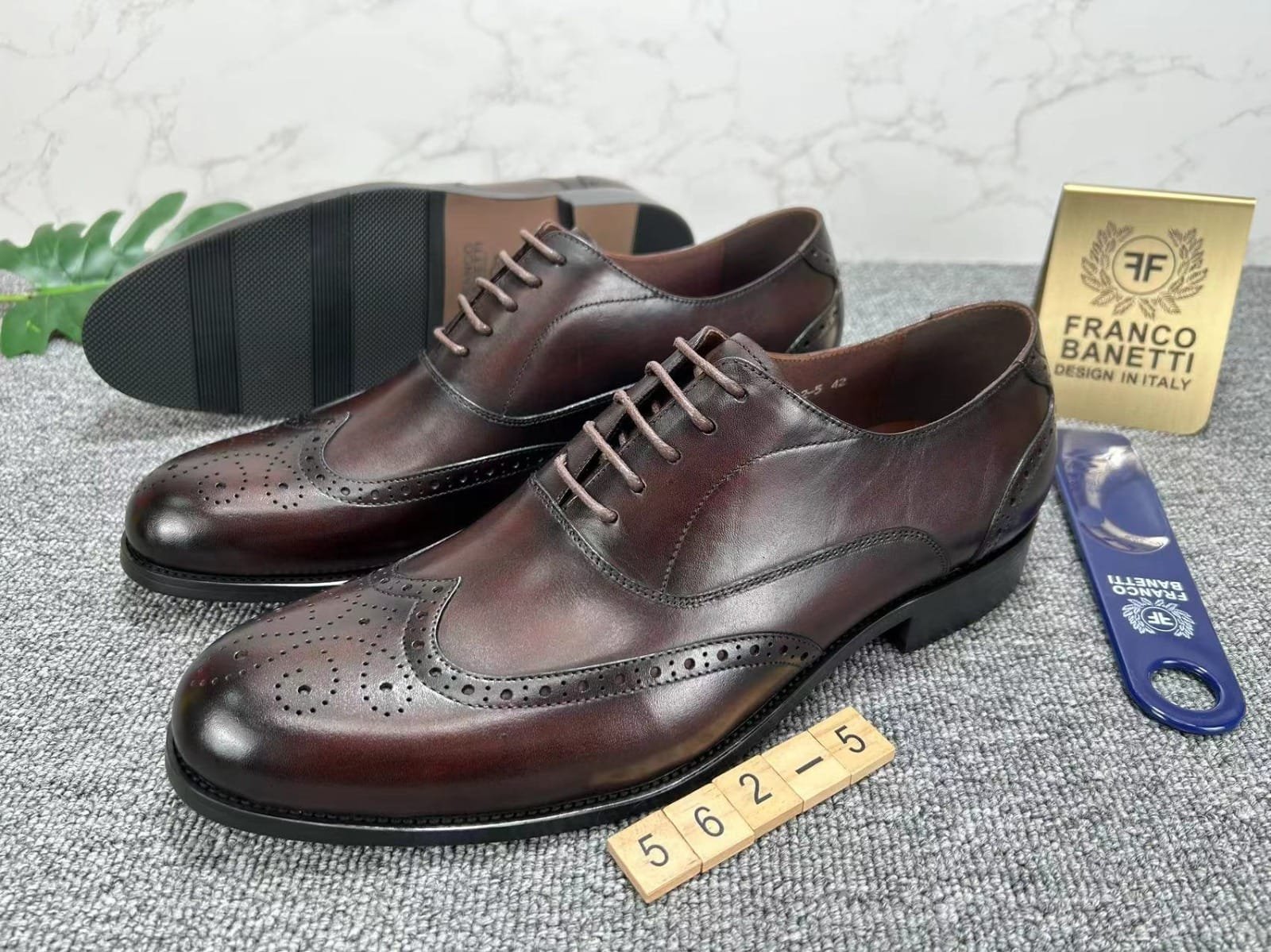 brown leather Franco Banetti dress shoes