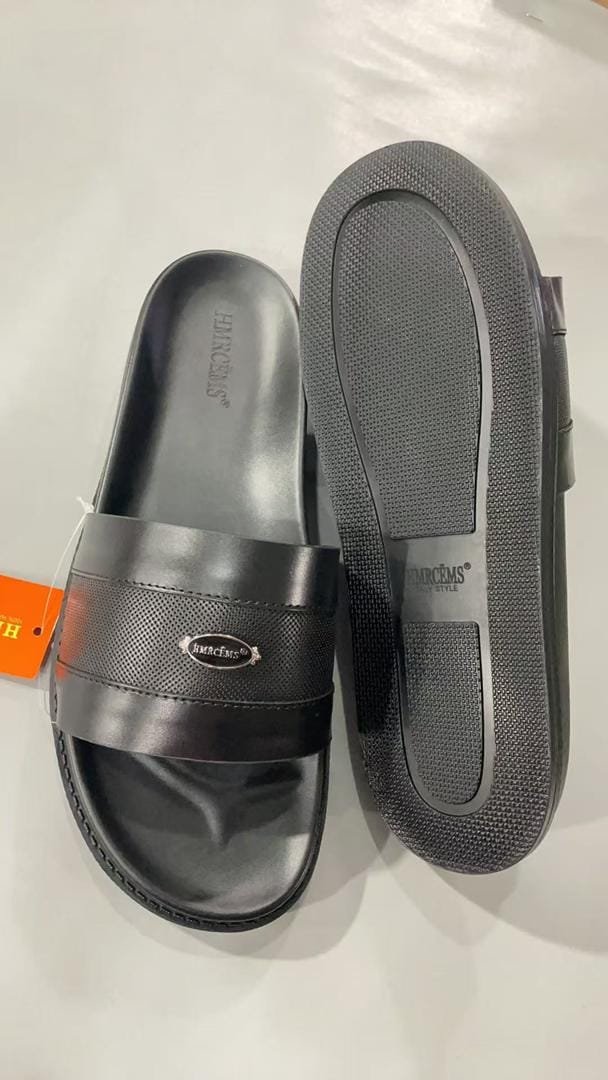 black men’s slide sandals