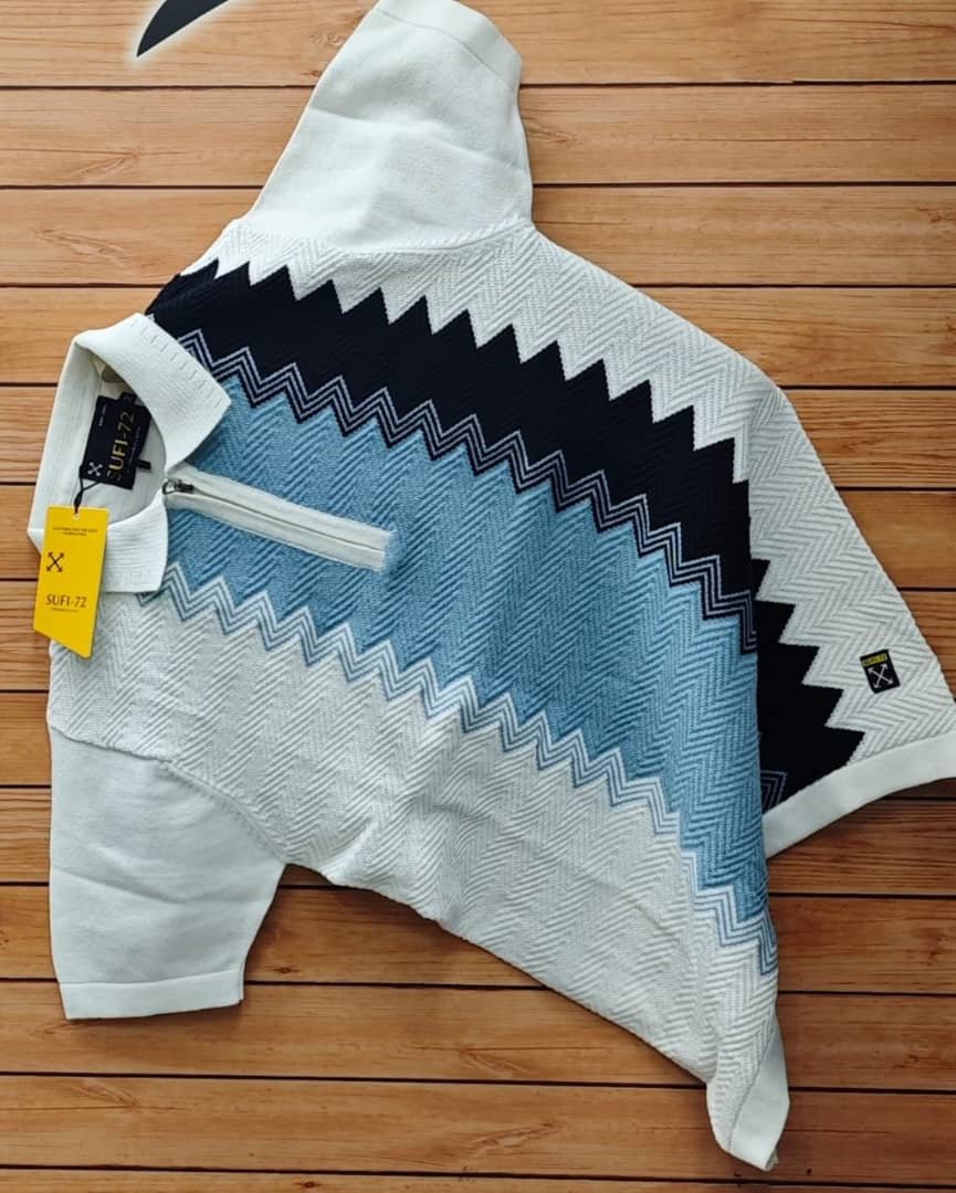 white, long-sleeved knit sweater