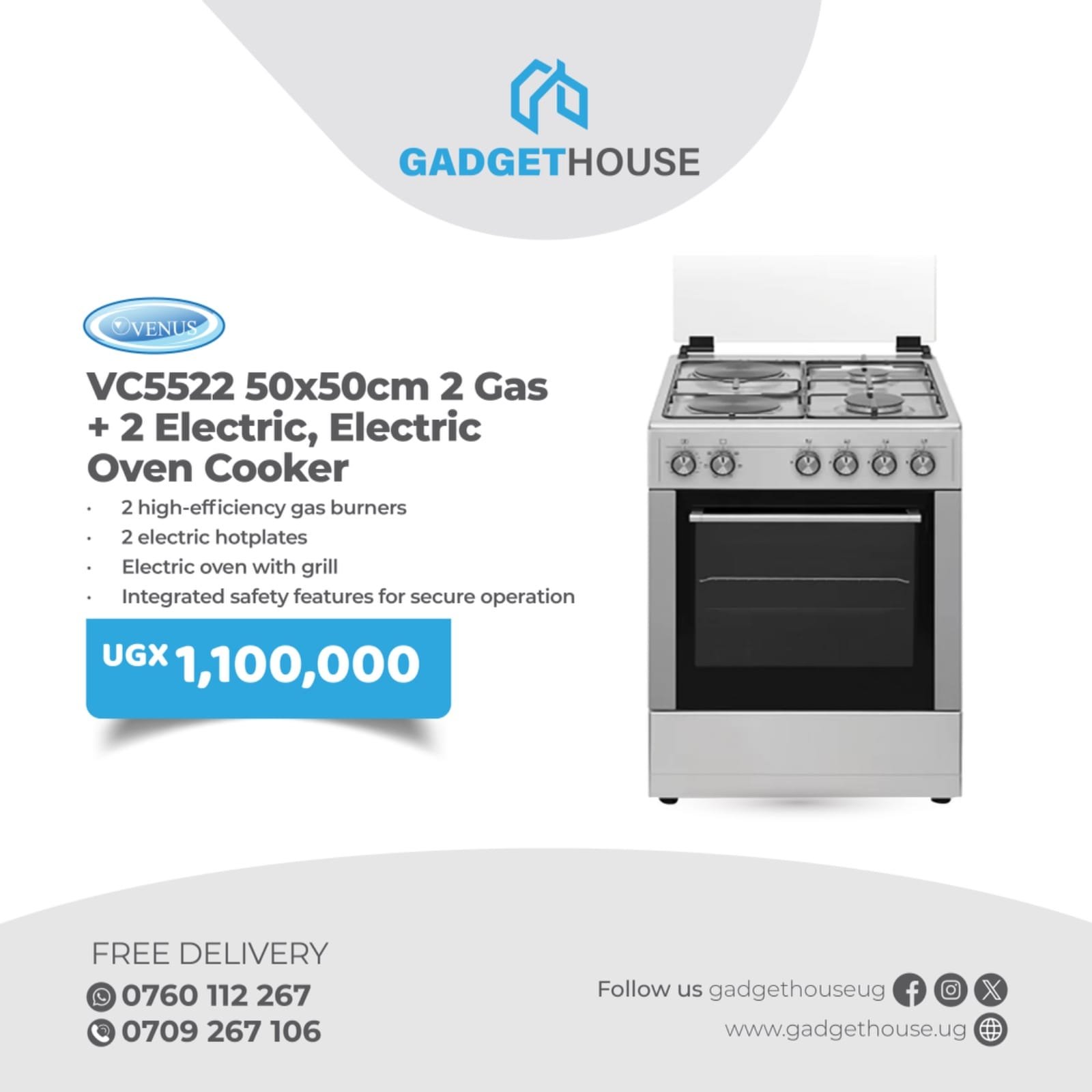 Venus VC5522 50x50cm cooker