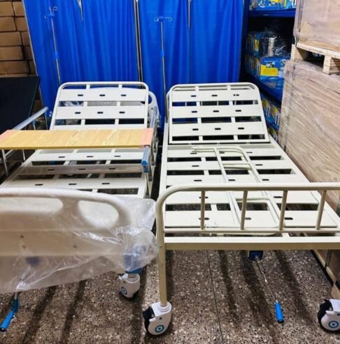 white metal hospital beds