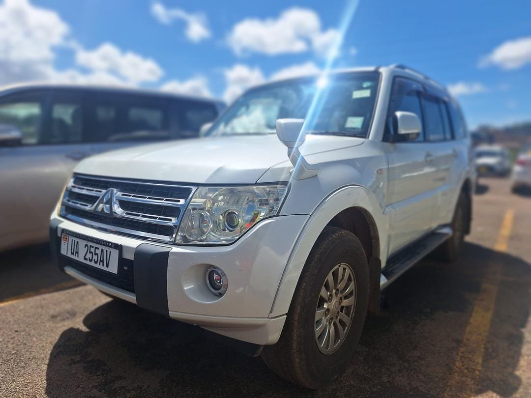 white Mitsubishi Pajero