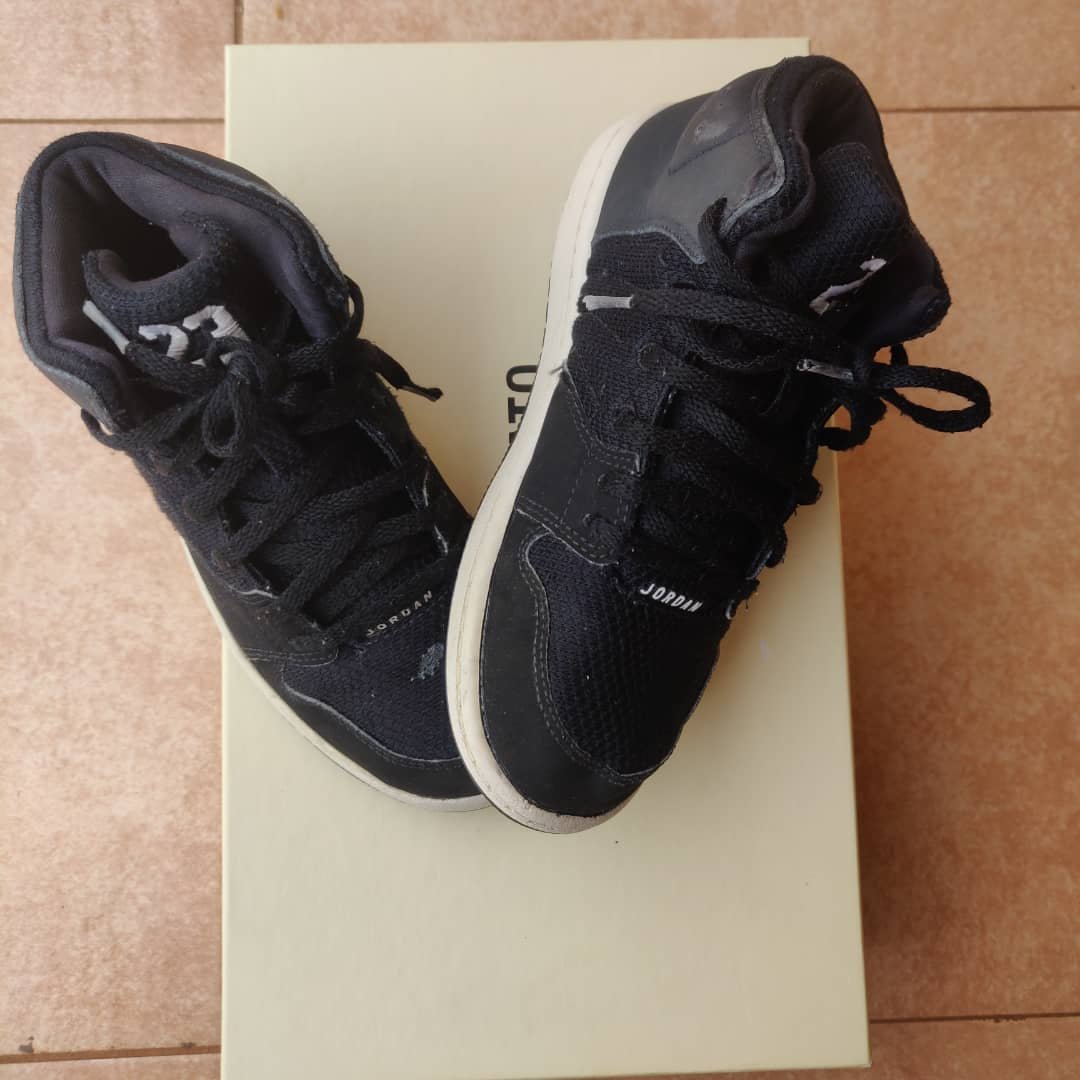 black high-top Kickers shoes