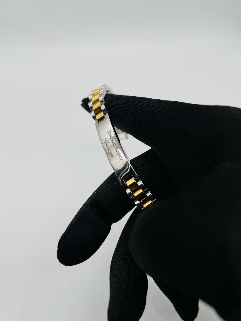 two-tone stainless steel bracelet