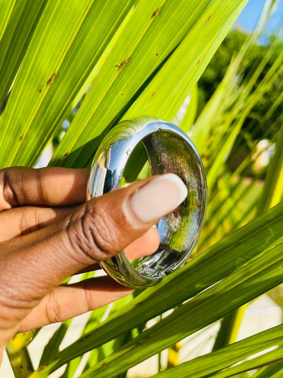 silver-tone hinged cuff bracelet
