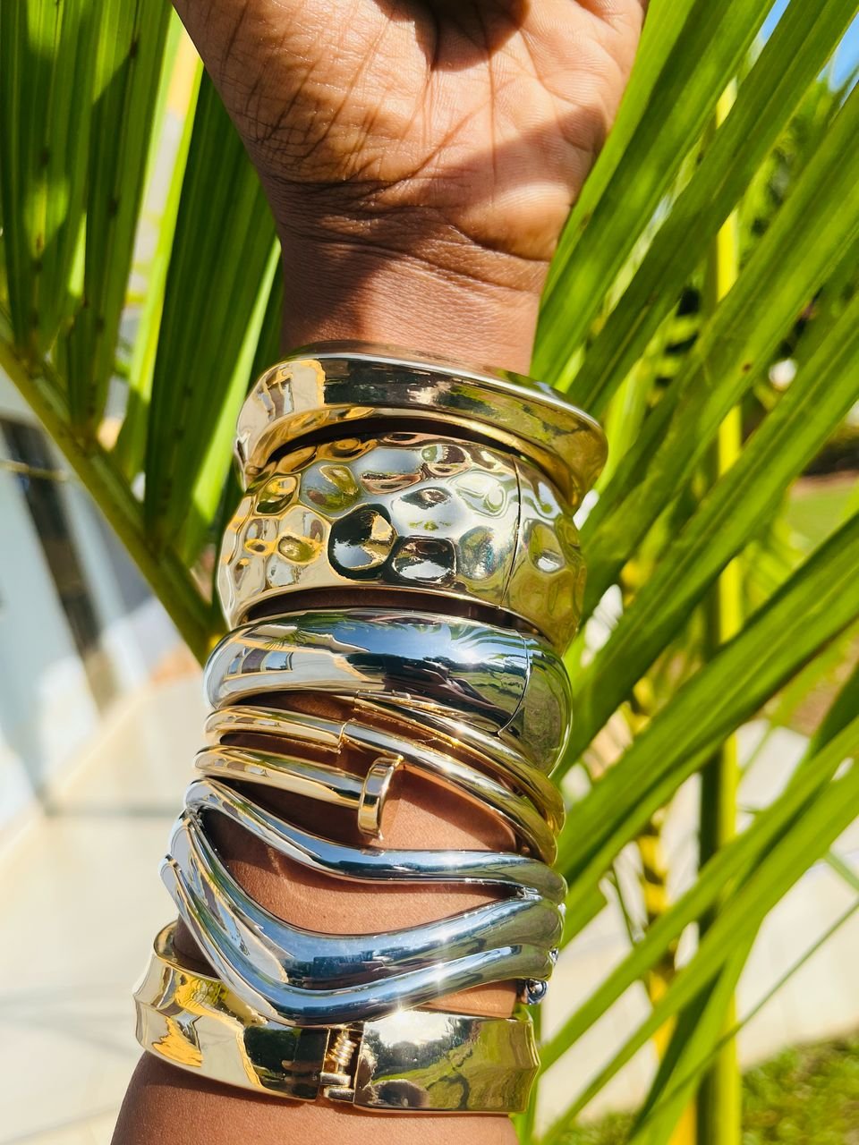 gold-toned cuff bracelet