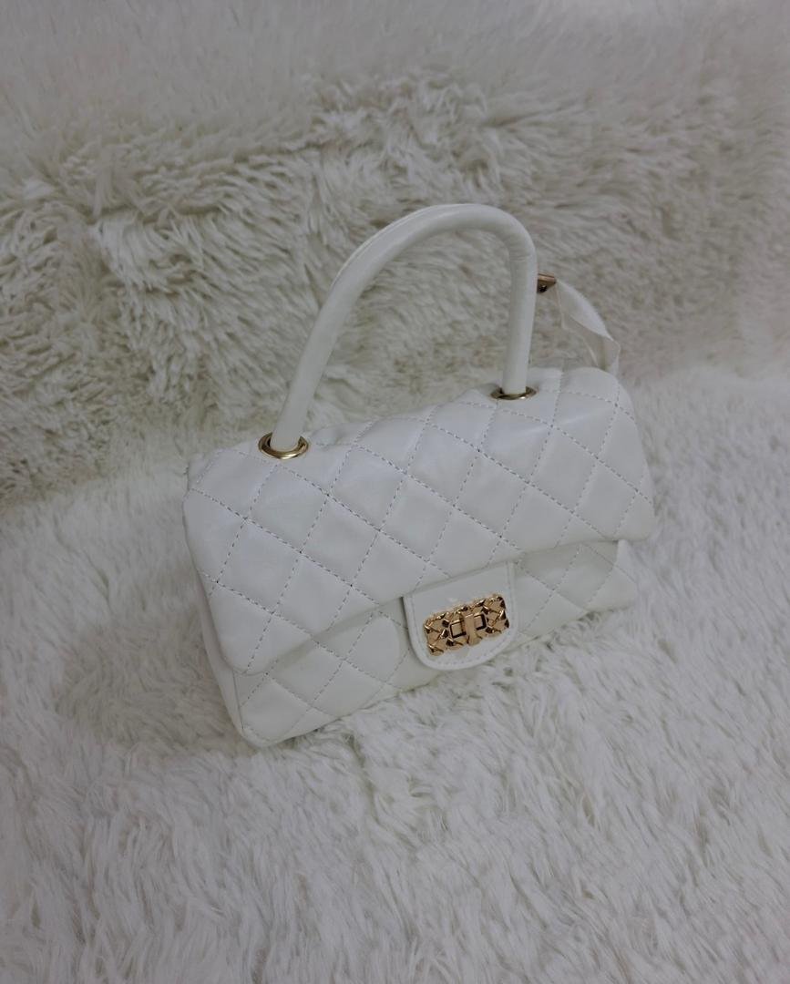 white Chanel Classic Flap Bag