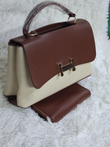 stylish two-tone handbag