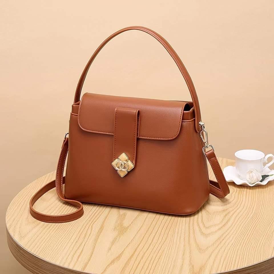 brown handbag