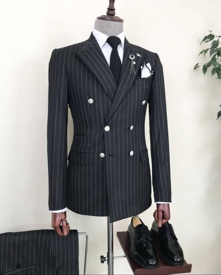 men’s double-breasted suit