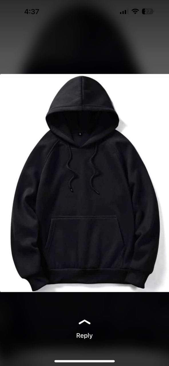 black hooded sweatshirt