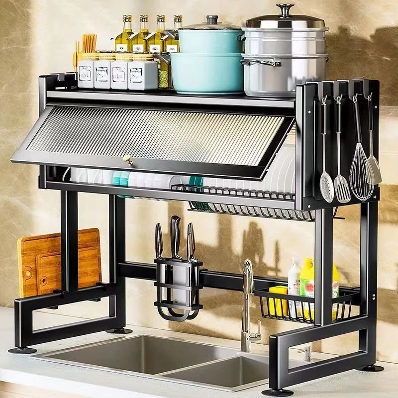 multi-tiered dish drying rack