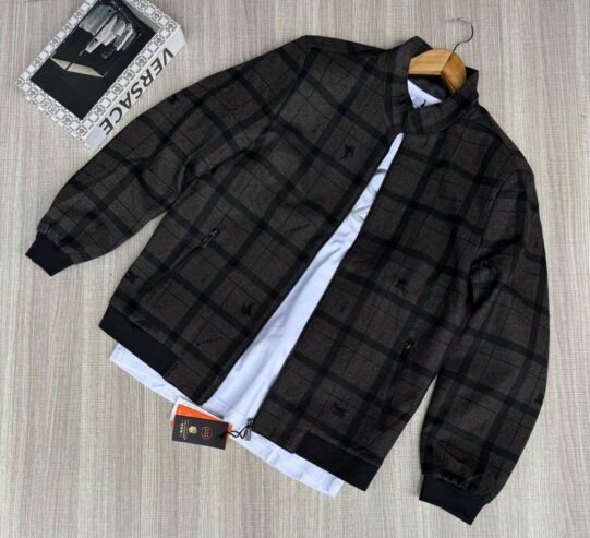 men’s checkered bomber jacket