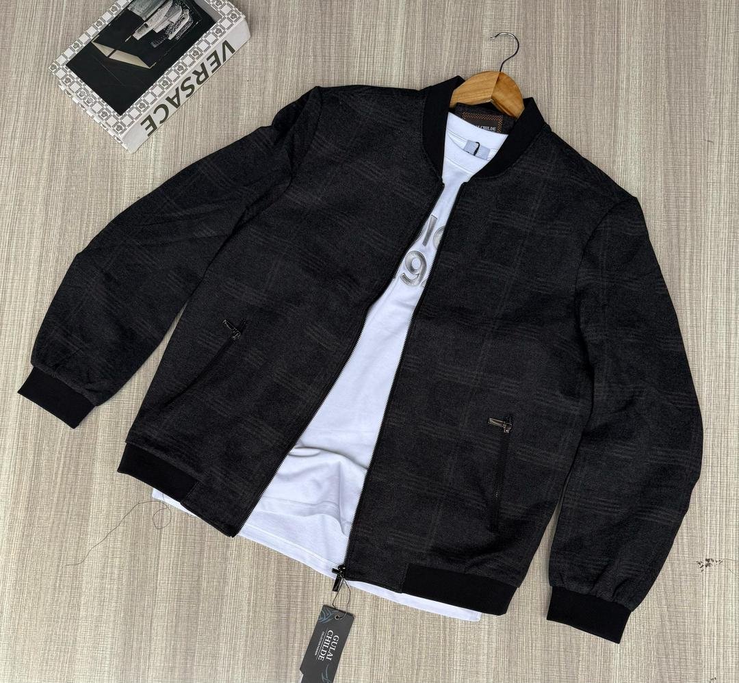 black bomber jacket