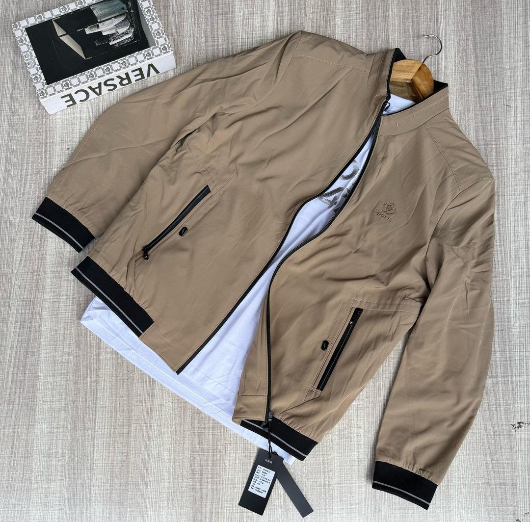 men’s full-sleeve, solid-colored jacket