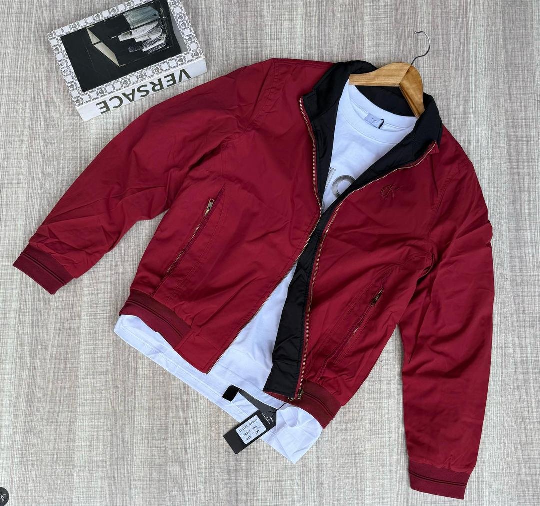 red bomber jacket