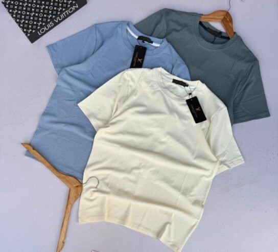 three men’s short-sleeved t-shirts