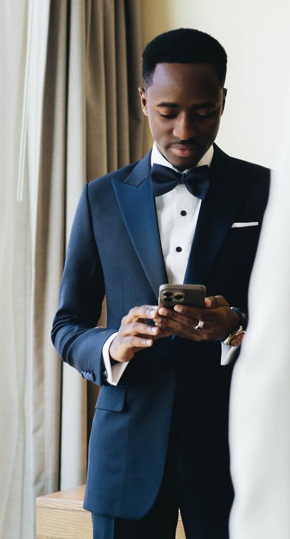 navy blue tuxedo