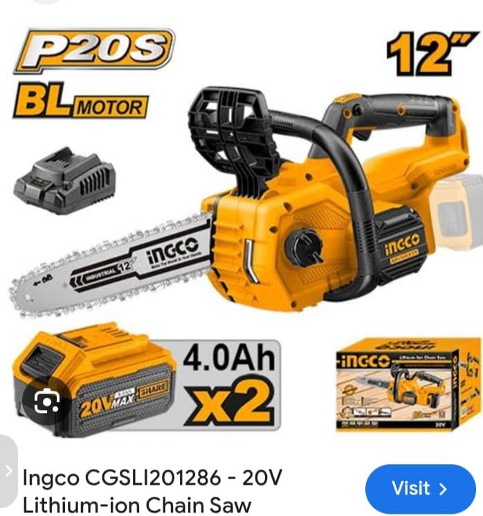 20V Lithium-ion Cordless Chain Saw