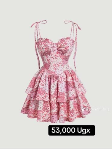 pink, short, A-line dress