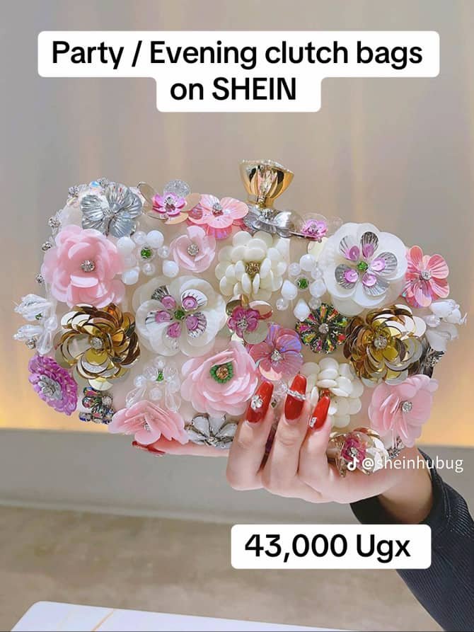 3D Beaded Flower Evening bag