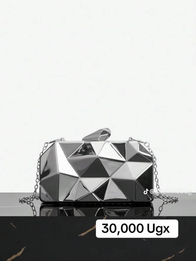Metallic or Acrylic Geometric Clutch