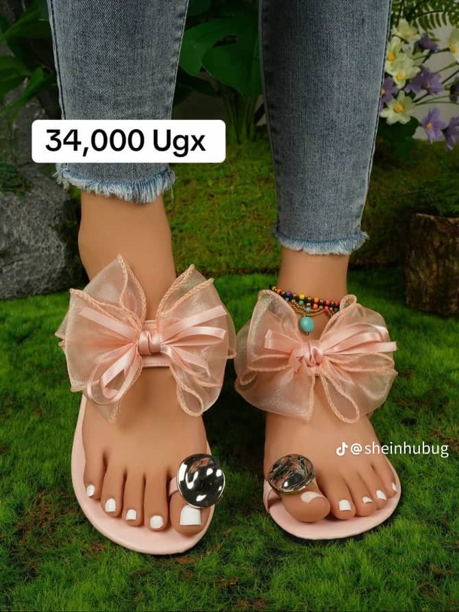 Women’s Bowknot Decor Slide Sandals