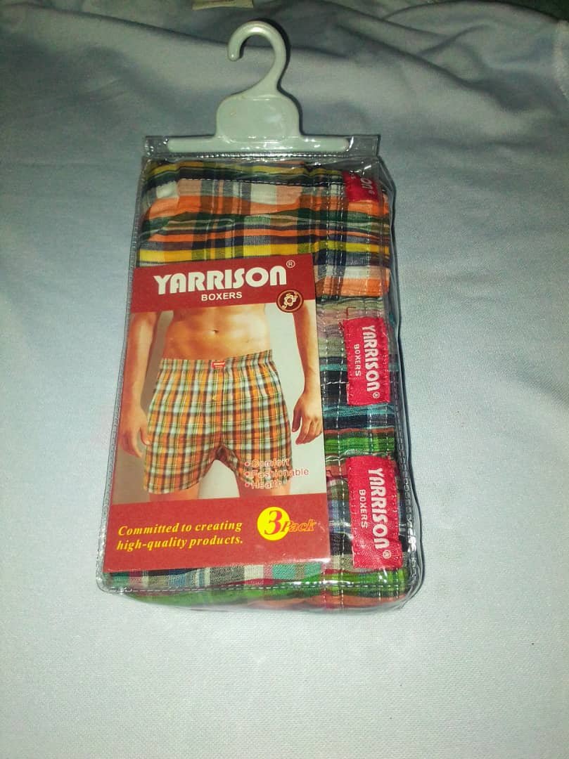 3-pack of Yarrison brand men’s boxers