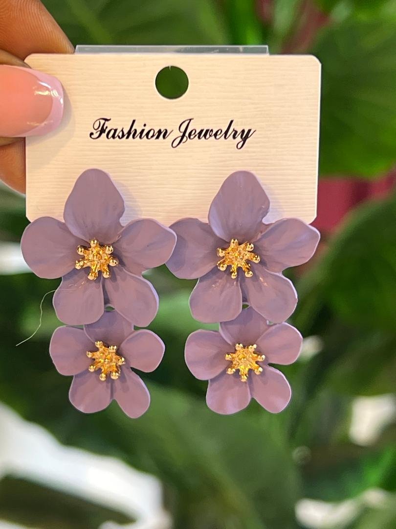 image is a pair of flower earrings
