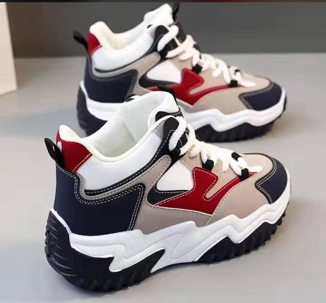 chunky, multi-colored sneakers