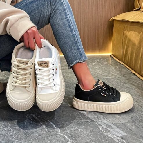 lace-up platform sneakers.