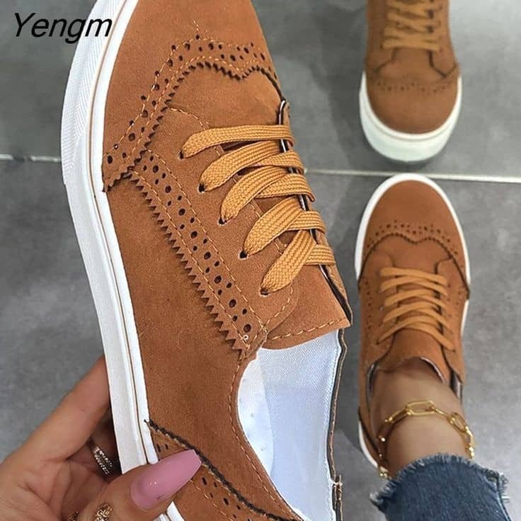 Brogue-Style Sneakers/Flats.