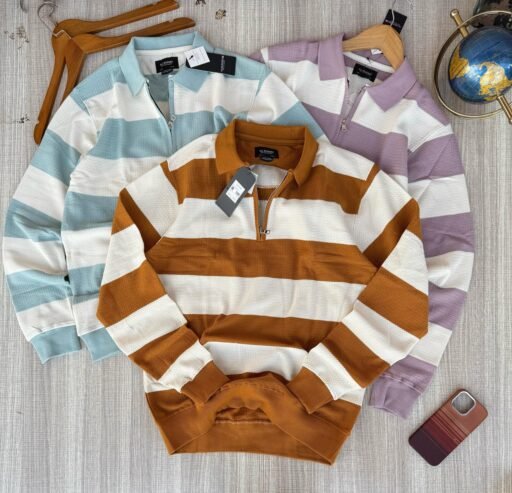 Papa.xq Zoho Striped Polos